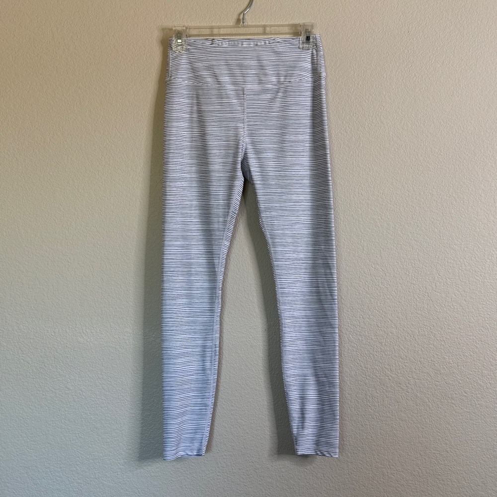 Allfenix Piper striped leggings grey white women’s small EUC